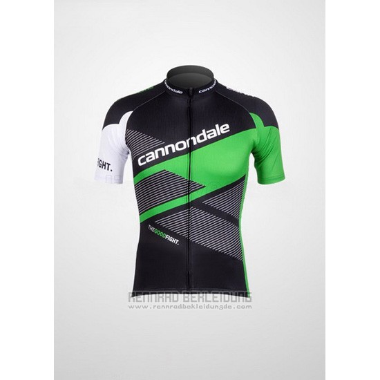 2012 Fahrradbekleidung Cannondale Shwarz und Grun Trikot Kurzarm und Tragerhose